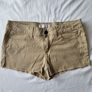 No Boundaries Kahki Short Shorts Cut Off